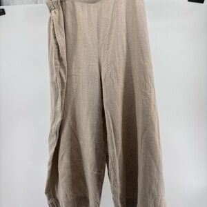 Flax women’s linen wide leg pull on pants 2G(2XL).